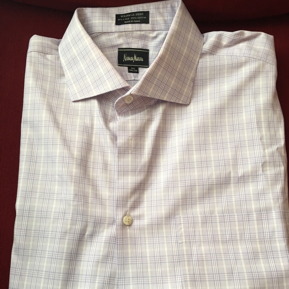 Brand new Neiman Marcus plaid dress shirt size